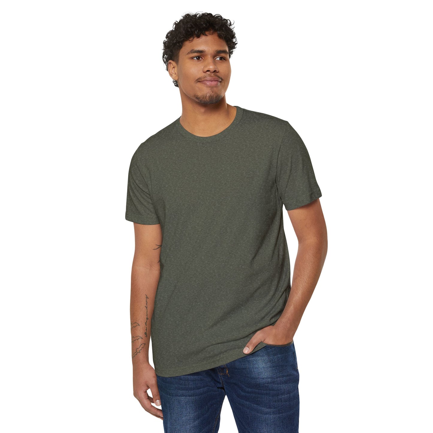 the organic unisex brand tee - OD green